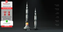 Apollo 11 Saturn V Rocket 3D Models & STL Files