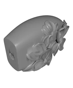 Blush Floral Relief Vase - Serene Elegant Decor