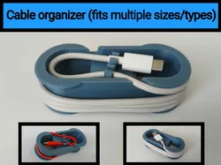 Cable organizer - Multiple sizes & types- USB - Free 3D Print Model
