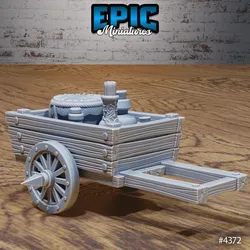 Crate on wheels / Merchant Town Environment / City Dungeon Items / Tavern Equipment / Medieval Building Decoration / Village Item / Pub Dungeon Area Encounter