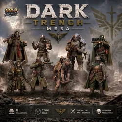 Dark Trench Mesa - Grimdark Elite Squad STL Pack (32mm)