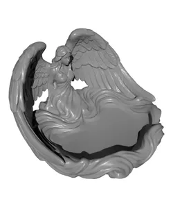Elegant Angel Guardian Wing Jewelry Dish - Serene Trinket Tray