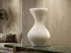 Elegant Spiral Hourglass Vase - Free 3D Print Model