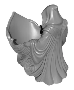 Ethereal Hooded Spirit Catchall Bowl – Sculptural Entryway Organizer & Key Holder