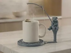 Fishing Bulldog Teabag Holder - Free 3D Print Model
