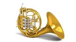 French Horn Realistic 3D Musical Instrument Model High Detail Game Ready