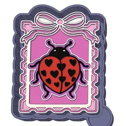 freshie ladybug Heart lovebug cute bug insect STL Mold Housing for Silicone & Resin