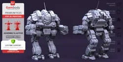 Gambody STL files of MWO Cataphract for 3D Printing