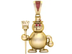 Golden Holiday Sprite Pendant with Ruby Accents 3D Print Model in Pendants 638828