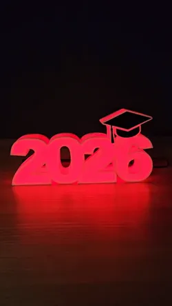 Graduation 2026 led light - Free 3D Print Model