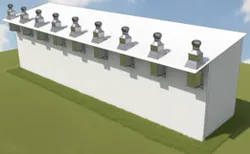 Industrial Roof Ventilation Duct with Wind Turbine Extractor (Ống thông gió))