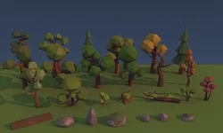 Low poly trees 3D Model $8 - .fbx .blend .obj .3ds .unknown