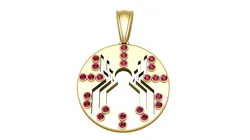 Luxury Spider Web Pendant with Ruby Gemstones