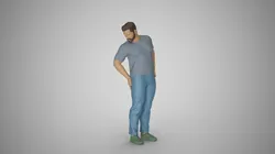 Man Checking his Dress 3D Print Model in Man 639496