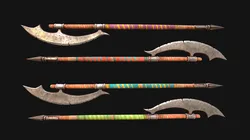 Medieval Polearms Weapon Berdysh Axe Glaive Armory Set