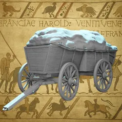 Medieval Supply Wagon – Covered Cargo Cart | 28mm/32mm STL | Wargaming Terrain & TTRPG