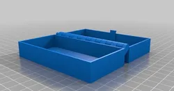 My Customised Hinged Box With Latch, Somewhat Parametric and Printable In One Piece 100x50x16