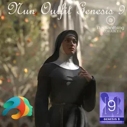 Nun Outfit for Genesis 9