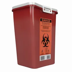 Of Clinical Red Biohazard Sharps Container with Safety Lid