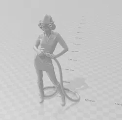 Pin up firefigther 3D Print Model in Toys 638878