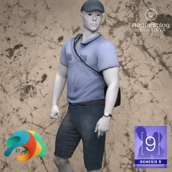 Postman Outfit for Genesis 9