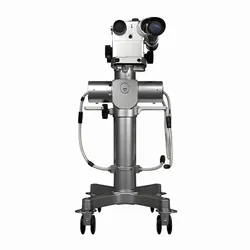 Precision Surgical Microscope with Articulating Arm and Dual Eyepieces