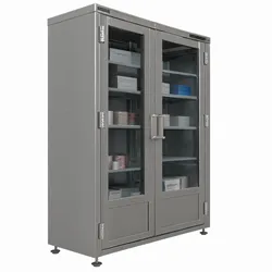 Professional of Detailed Glass-Fronted Medical Supply Storage Cabinet