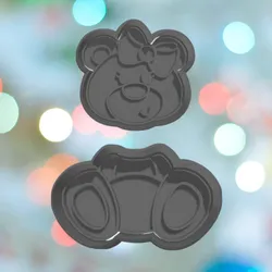 Sitting Girl Bear Cookie Cutter