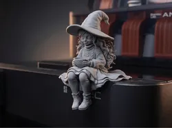 Sitting witch, Please! It's Tea Time - Free 3D Print Model