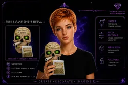 Skull case spirit herva game ready Low-poly