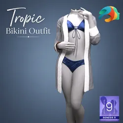 Tropic Bikini Outfit for Genesis 9