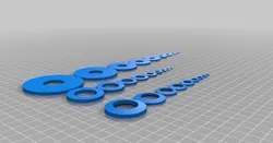 Washer collection M3-M20 (DIN 125, DIN 9021, DIN 6796)