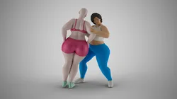 Woman Placing the Mannequin 3D Print Model in Woman 639544