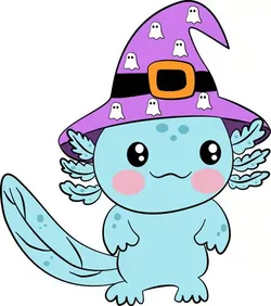 Axolotl Witch Cartoon Cookie Cutter