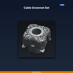 Cable Grommet Set STL File for 3D Printing, Home Decor Digital Download