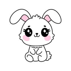 Cute kawaii cartoon bunny rabbit sweet Cookie Cutter
