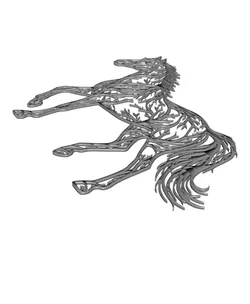 Elegant Horse 2D Wall Art.stl