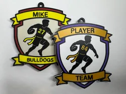 Etiqueta de bolso / Llavero de Flag Football personalizable - Modelo de impresión 3D gratuito