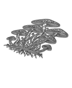 Fantasy Forest Mushrooms 2D Wall Art.3mf