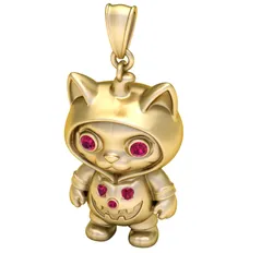 Golden Cute Cat Pumpkin Pendant