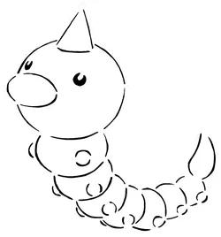 Gratis Digital Art STL indir - 013 Weedle sjabloon + 2d - SMT_M 🦊