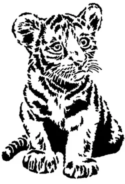gratuită de Digital Art STL Descărcare - Șablon Tiger Cub 2 - SMT_M 🦊