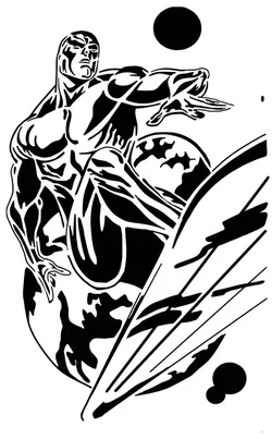 gratuită de Digital Art STL Descărcare - Șablonul Silver Surfer 2 - SMT_M 🦊
