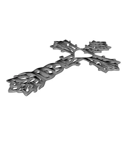 Heart Cross 2D Wall Art.stl