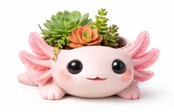 Lolly Pot – Cute Axolotl Planter STL | Kawaii Animal Succulent Pot