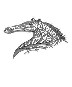 Nature Horse Head 2D Wall Art.stl