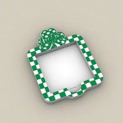 Post-It, Sticky Note Holder lucky shamrock - 3MF pre-painted , STL