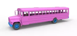 School bus for Figure 8 racing Version 2 Scale 1 to 25