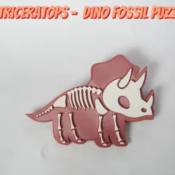 🦖 Triceratops – Assemble-Your-Own Dino Fossil 06 STL