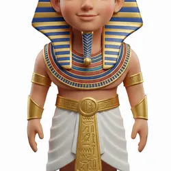 Tutankhamun Cartoon Pharaoh 3D Toy Statue